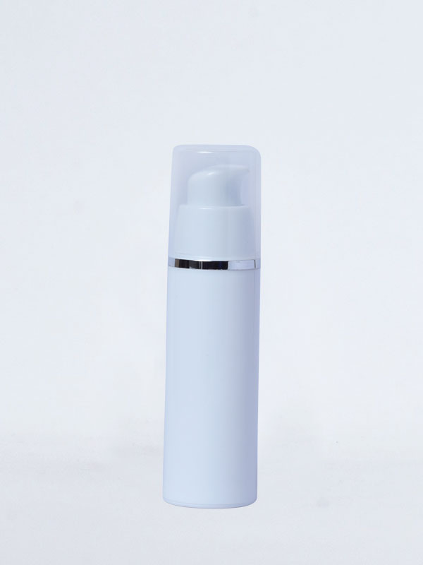 30 ML PP White PP Airless Bottles BA14 With Clear PP Over Cap